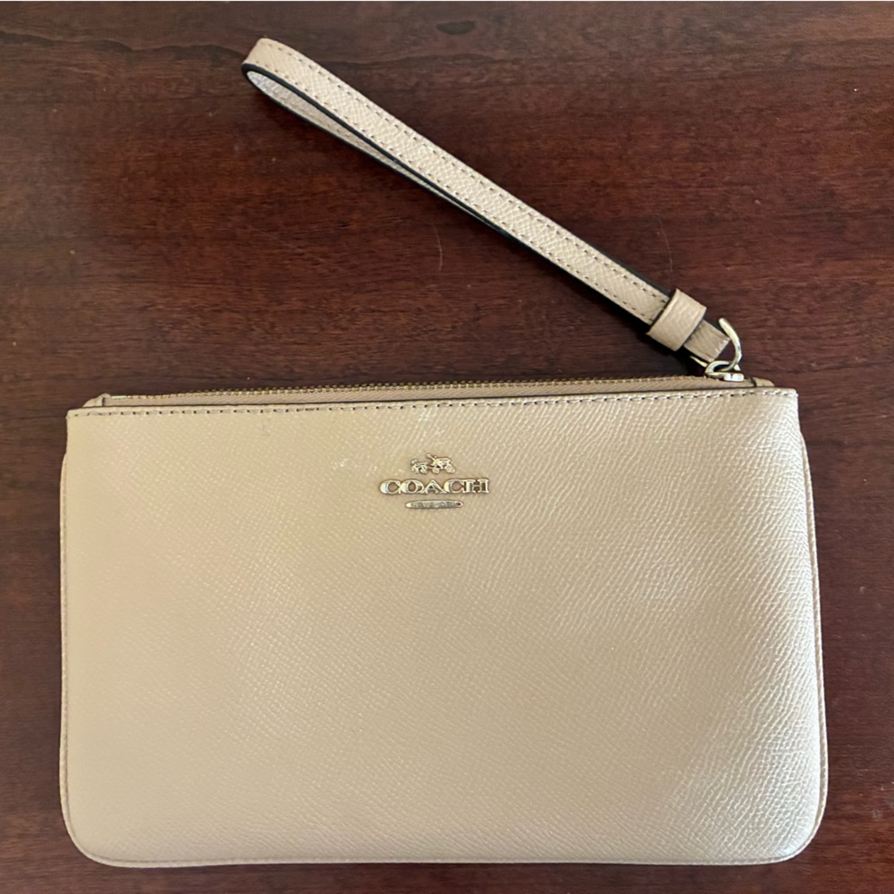 Coach Light Tan Wristlet